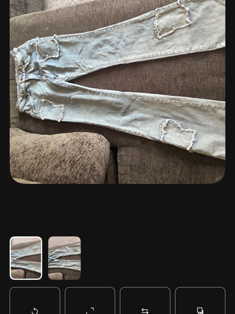 Light Blue Distressed Women’s Jeans - Casual Ripped Skinny